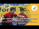 Kuwait Open 2015 Highlights: CHIANG Hung-Chieh/HUANG Sheng-Sheng vs XU Xin/ZHANG Jike (FINAL)