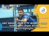 Kuwait Open 2015 Highlights: FILUS Ruwen GER vs ROBINOT Quentin (Pre. Rounds)