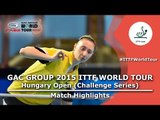 Hungary Open 2015 Highlights: Sofia Polcanova Vs Shiho Matsudaira (U21 Round Of 16)