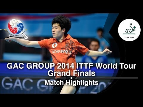 2014 World Tour Grand Finals Highlights: CALDERANO Hugo vs JANG Woojin U21 (1/2)