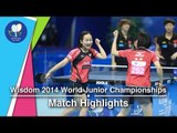 2014 Junior Worlds Highlights: Chen Ke/Wang Manyu Vs Hirano Miu/Ito Mima (QF)