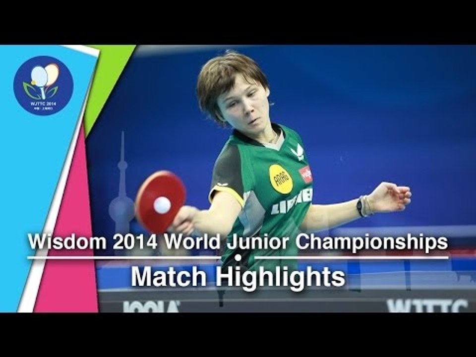 2014 Junior Worlds Highlights: Nina Mittelham (GER) Vs Zhang Lily (USA)