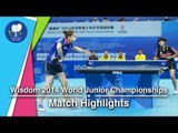 2014 Junior Worlds Highlights: Chasselin Pauline (FRA) Vs Huang Yu-Chiao (TPE)