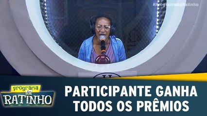 Participante ganha todos os prêmios do Foguetinho