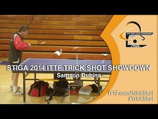 Samson Dubina - STIGA 2014 Table Tennis TrickShot Showdown