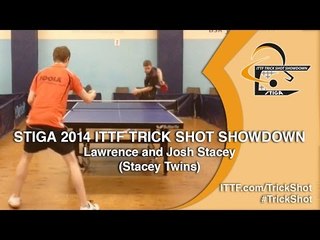 Lawrence and Josh Stacey - STIGA 2014 Table Tennis TrickShot Showdown