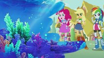 MY LITTLE PONY Equestria Girls Princess Transforms into DISNEY MERMAIDS MLP Coloring Video