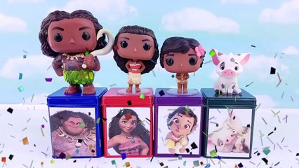 Disney Moana Funko Pop DIY Custom Cubeez Blind Box Toy Surprise! Best Learn Colors Video f