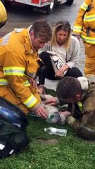 Firefighters Bring Back Dog to Life After Fire