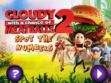 Cloudy With A Chance of Meatballs 2 Find Hidden Numbers Fun Game For Kids