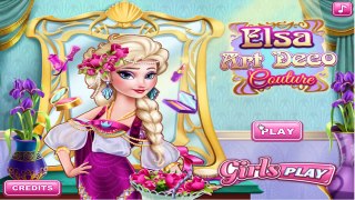 Disney Frozen Princess Elsa Art Deco Couture Make Up and Dress Up Game For Girls