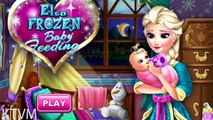 Disney Princess Elsa, Anna, Rapunzel, Snow White Baby Feeding Games Compilation