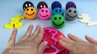Play and Learn Colours with Playdough Smiley Face with Mickey Mouse and Minnie Mouse Molds