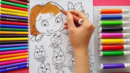 How To Draw For Kids, Coloring Pages Dora and Friends, Painting Flowers
