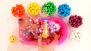 Learn Colors Counting Baby Doll Bath Time Playing Disney Pez Play Rainbow Learning Colors