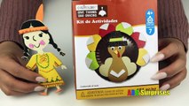 HAPPY THANKSGIVING Fun Art Crafts for Kids Easy Holiday Decor Learn Colors Pilgrim Indians