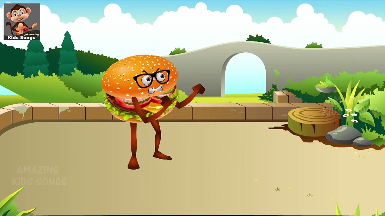 Skeleton Burger And Vegetables Finger Family | Kids Nursery Rhymes | Dinosaur Colors Learn