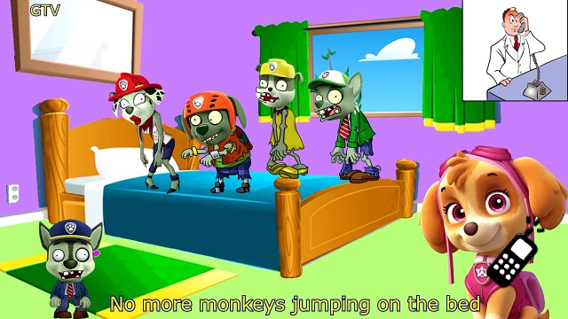 paw patrol transforms into pj masks | five Little Monkeys Jumping on the bed baby songs