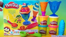 Play Doh Ice Cream Treats Waffle Cone Sundae & Frozen Gummy Bears | Play-Doh Gâteries Glac
