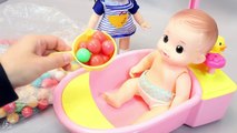 Play Doh Ball Baby Doll Bath Time Candy Toy Surprise Eggs Toys