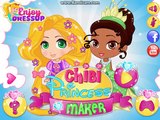 Disney Chibi Princess Maker - Baby Princesses Elsa Rapunzel Snow White Jasmine Ariel Dress