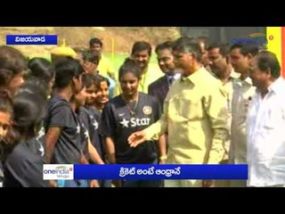 AP CM Chandrababu turns Cricketer at Mulapadu Stadium | Oneindia Telugu