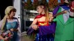 Frozen Elsa & Spiderman CANDY CHALLENGE! w/ Joker Anna Belle Maleficent Wonder Woman! Superhero Fun