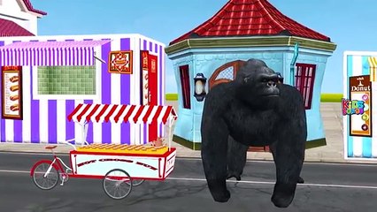 King Kong Finger Family Children Nursery Rhymes | King Kong Vs Dinosaurs Fight Finger Fami