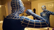 The Amazing Blue Spiderman vs Venom - Real Life Superhero Movie
