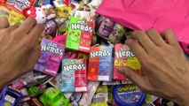 All The NERDS COMBINED - LEARN COLORS with A lot of Nerds Candy