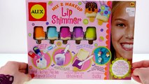 DIY Ice Cream LIP SHIMMER Gloss! Mix & Makeup Make Your Own Lip Gloss Keychains! Fun