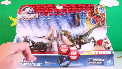 Jurassic World Toys - OWEN 'ALPHA' & VELOCIRAPTOR 'BLUE' Hunt Hybrid Velociraptor Dinosaur Toy-vmJFrtKE_ck