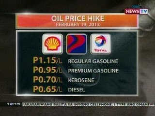 BT: Oil price hike (Feb 19, 2013)