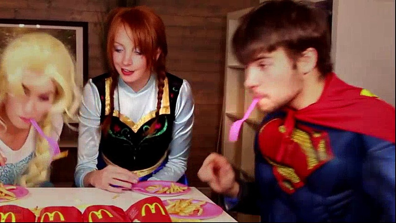 Frozen Elsa & Anna LIGHTSABERS BATTLE! w/ Spiderman Joker Ariel McDonalds Challenge Killer Clown Fun