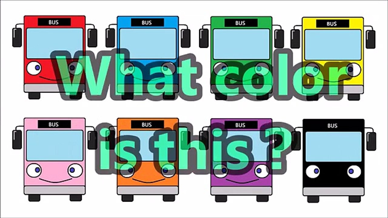 Learn Colors with the Little Bus Cartoon - Public Transport Colours Videos for kids