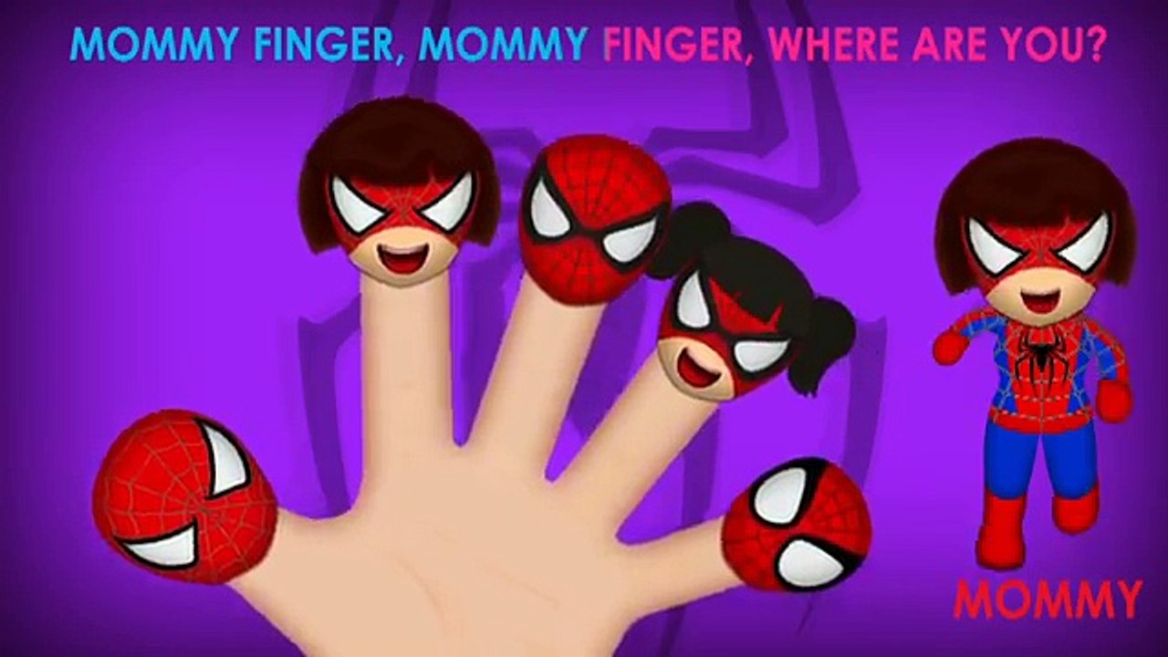 Spiderman Finger Family Songs Collection / Daddy Finger Family Nursery Rhymes Lyrics For C