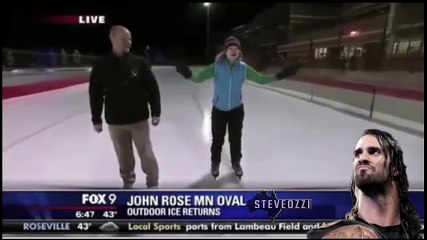 Seth Rollins Curb Stomps FOX9 Reporter