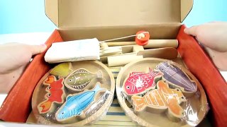 [Playdol2017] FISHING Velcro Cutting Toy Set - Magnetic Seafood Cooking w/ Shrimp Fish Cra