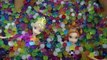 Orbeez BATH! Elsa and Anna toddlers take a BATH, SWIM and PLAY in millions of water jelly