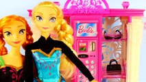 Barbie Frozen Elsa and Anna Fashion Vending Machine Playset Disney Frozen Barbie Dolls Sto