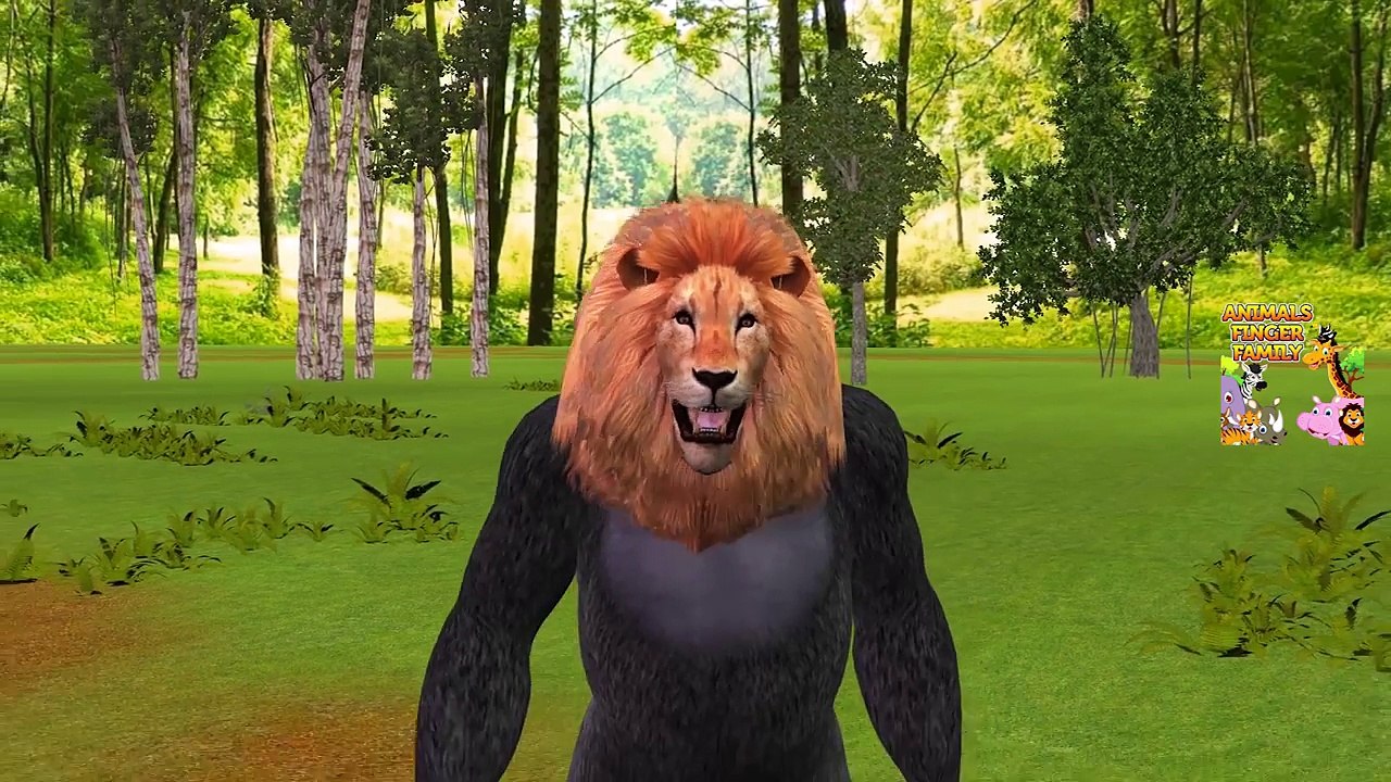 Wild Animals Colors Gorilla Tiger Lion Finger Family Nursery Rhymes | Dinosaurs Finger Fam