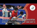 2015 ITTF Latin American Championships - Day 3 Afternoon