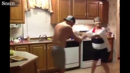 Anne ile oğlunun muhteşem dansı...