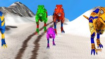 Colors gorilla vs Hulk spiderman ironman dinosaurs Finger Family rhymes for Kids 3D animat