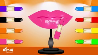 Learn Colors with Lipstick, Girls Eye Makeup Colours to Kids Children Toddlers Baby Videos