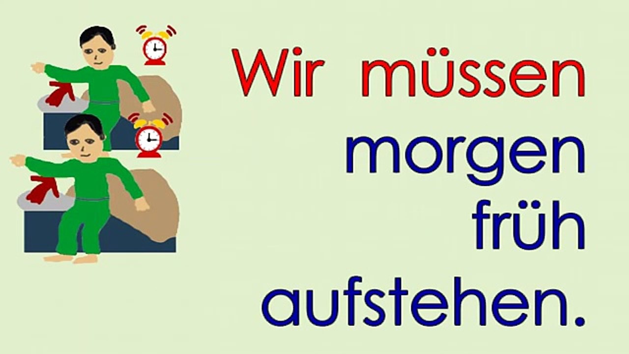 Deutsch lernen Grammatik - ich muss