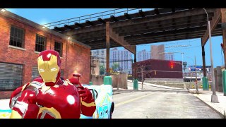 Nursery Rhymes for Kids w Iron Man Iron Patriot Mickey Mouse and Spiderman vs Lightning Mc