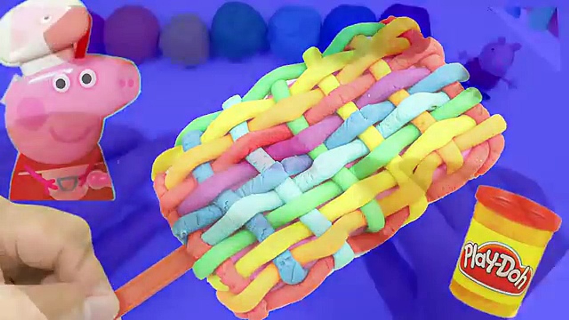 Peppa pig kids toys! - Play doh create rainbow ice-cream play dough kids
