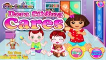 Dora The Explorer - Dora Sibling Care - Fun time Games Episodes for Girls and kids [HD]