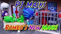 PJ Masks Romeo Disguised as Gekko Using Play Doh Mask Kidnaps Owlette Attacks Catboy Steal